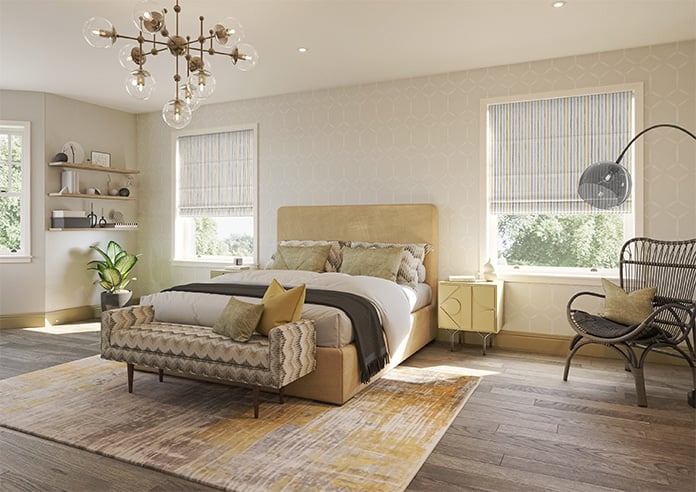 Vintage Stripe, Gold Coast - Motorised Roman Blind - Image 6